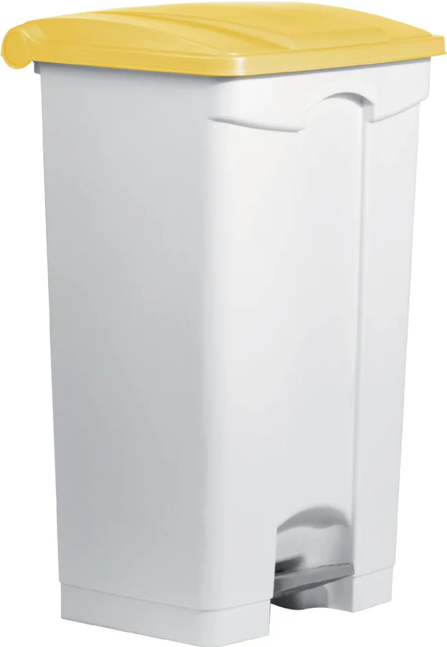 helit Poubelle à pédale 'the step', 90 litres, blanc/rouge - OEM H2402325
