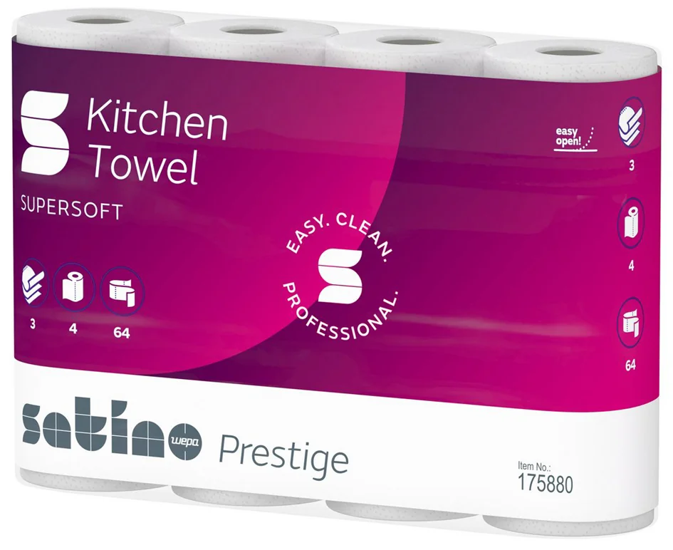 satino by wepa Essuie-tout Prestige, 3 couches, extra blanc - OEM 175880