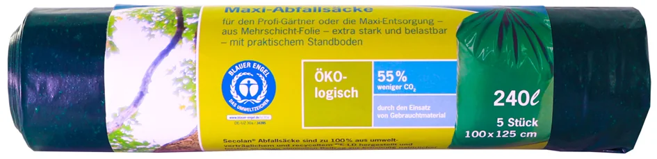 Secolan Sac poubelle Maxi, 240 litres, vert - OEM 211027