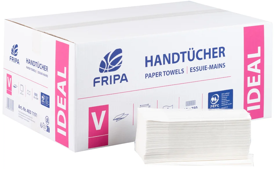 Fripa Essuie-mains IDEAL, 250 x 500 mm, pli-C, extra blanc - OEM 4231101