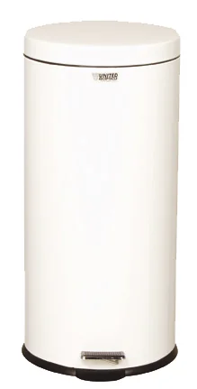 Rubbermaid Poubelle à pédale, ronde, 30,3 litres, blanc - OEM FGMST7EGLWH
