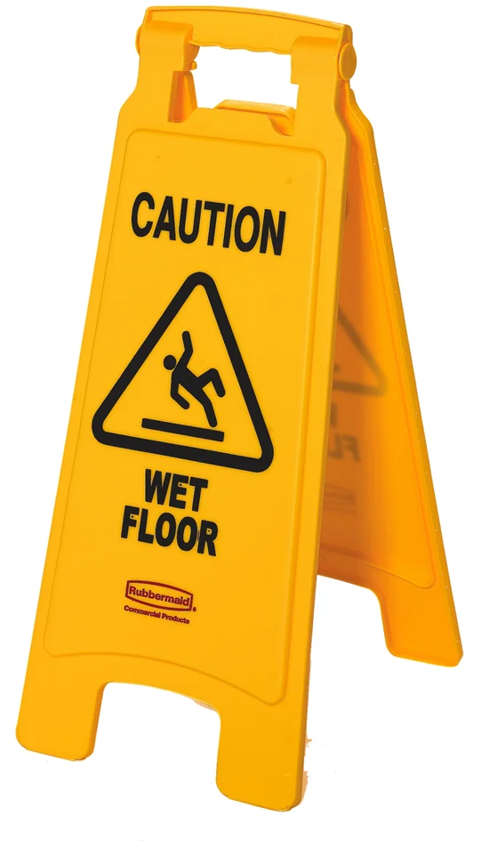 Rubbermaid Panneau d'avertissement 'Caution', trilingue - OEM FG611200YEL – Image 2