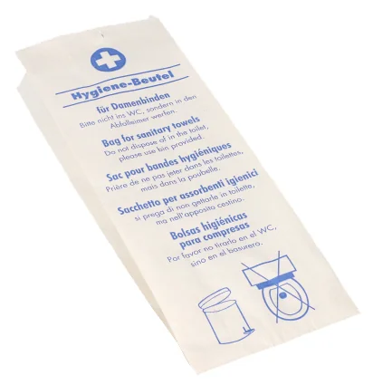 PAPSTAR Sachet hygiénique en papier, imprimé, blanc/bleu - OEM 12376