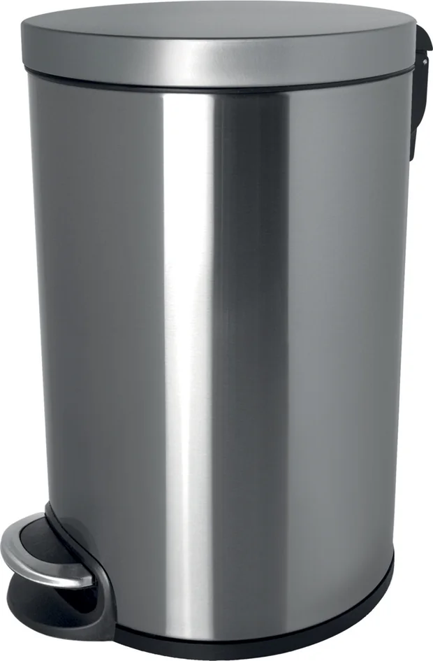 helit Poubelle cosmétique à pédale 'the silent', 5 L, argent - OEM H2403400