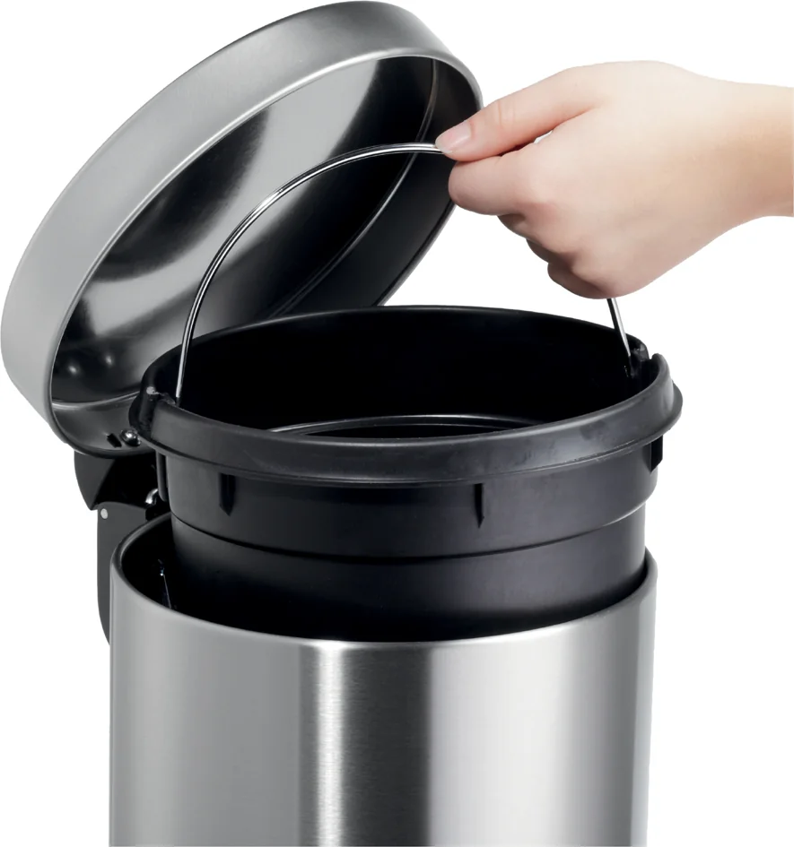 helit Poubelle à pédale 'the silent', 20 litres, noir - OEM H2403695