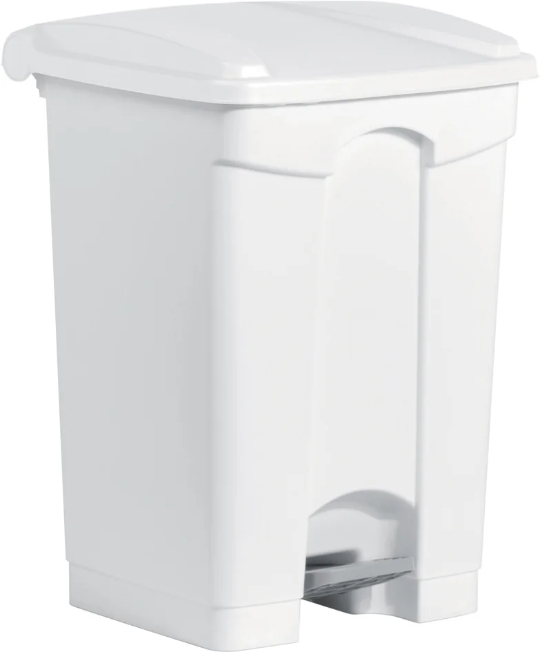 helit Poubelle à pédale 'the step', 45 litres, blanc/rouge - OEM H2402125