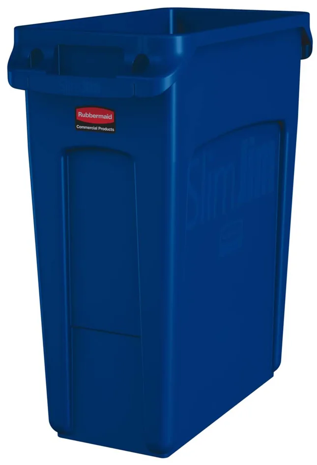 Rubbermaid Collecteur de déchets Slim Jim, 60 litres, bleu - OEM 1971257 – Image 6