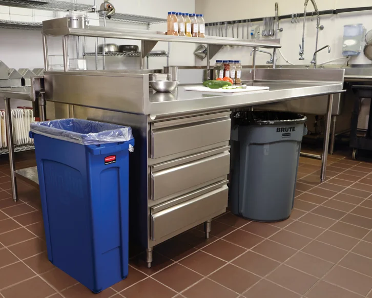 Rubbermaid Collecteur de déchets Slim Jim, 60 litres, bleu - OEM 1971257 – Image 13