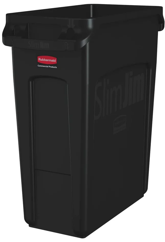 Rubbermaid Collecteur de déchets Slim Jim, 60 litres, noir - OEM 1955959
