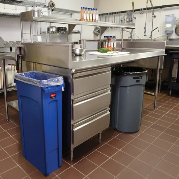Rubbermaid Collecteur BRUTE 75,7 litres, en PP, bleu - OEM FG262000BLUE – Image 12