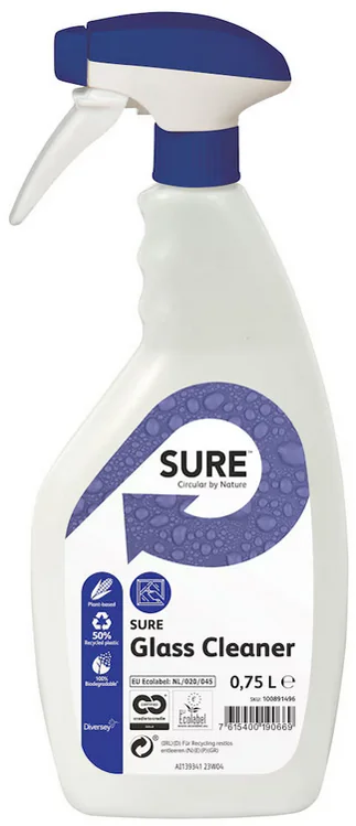 SURE Nettoyant pour vitre 'Glass Cleaner', pulvérisateur de - lot de 6 - OEM 100891496
