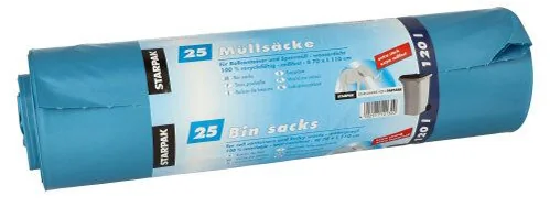 STARPAK Sac poubelle LDPE, 120 litres, jaune - OEM 10051