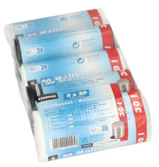 STARPAK Sac poubelle HDPE, 35 litres, transparent - OEM 12460