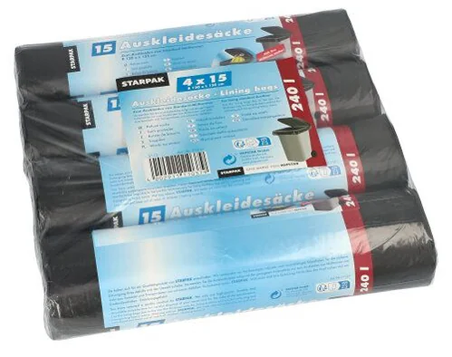 STARPAK Sac pour conteneur à ordures, noir, 120 litres - OEM 11038