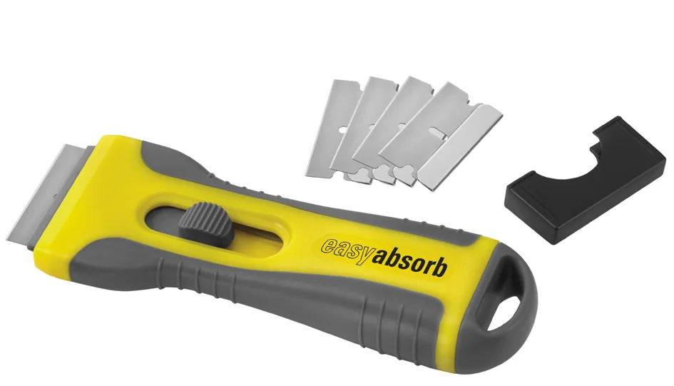 easyabsorb Grattoir à vitres, poignée softgrip, jaune/gris - OEM P-10014 – Image 2