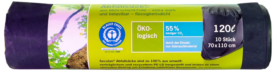 Secolan Sac poubelle renforcé, 120 litres, noir - OEM 211004