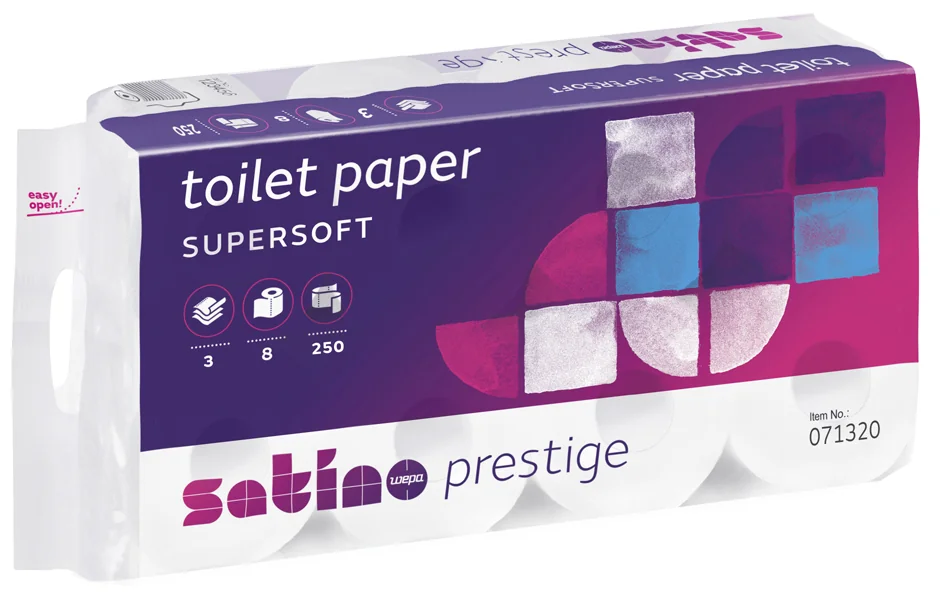 satino by wepa Papier toilette Prestige, 3 couches, blanc - OEM 071320
