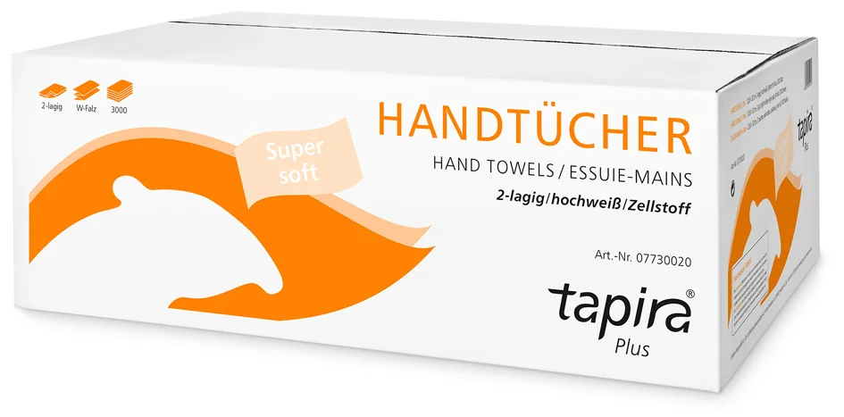 Tapira Essuie-mains Plus, 203x320 mm, plié en W, extra blanc - OEM 07730020