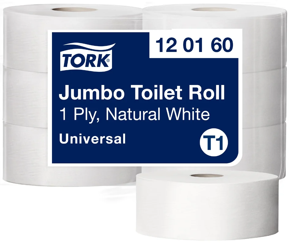 TORK Papier toilette grand rouleau Jumbo, 1 couche, blanc - OEM 120160