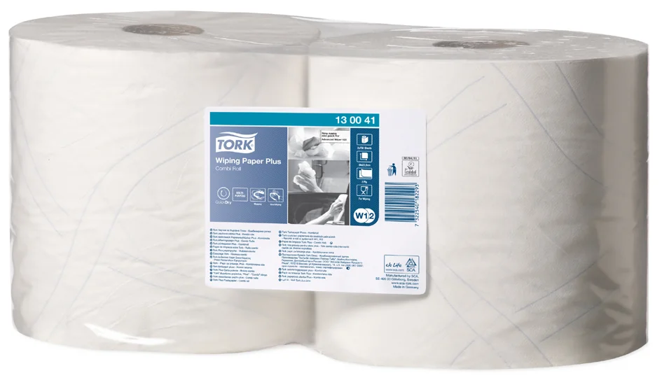 TORK Rouleau nettoyant multi-usage, 2 couches, 255 m, bleu - lot de 2 - OEM 130052