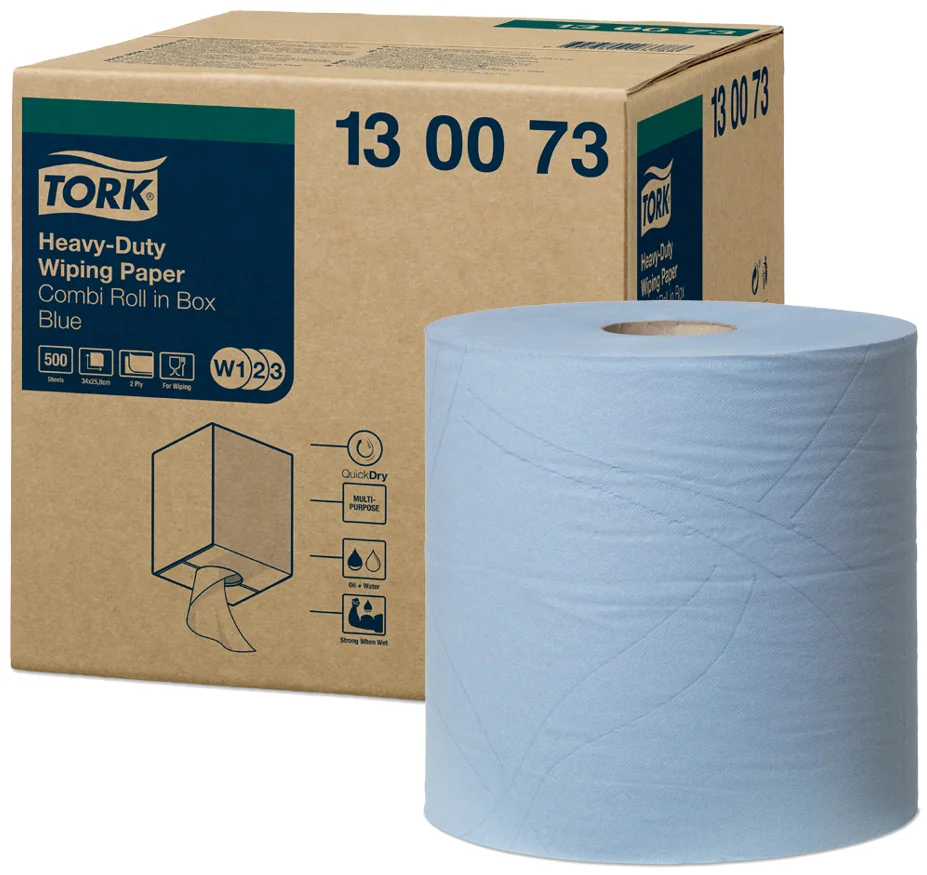 TORK Rouleau nettoyant multi-usage, 2 couches, 170 m, bleu - OEM 13 00 73