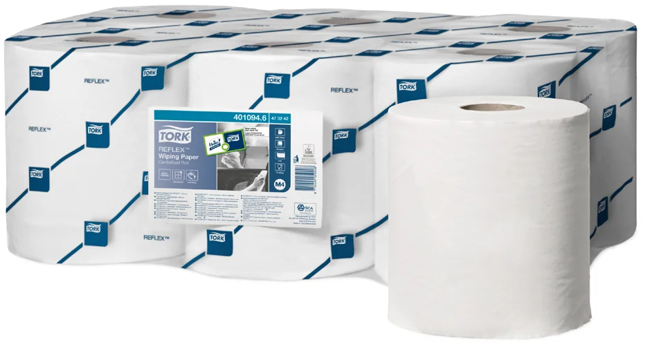 TORK Reflex Rouleau nettoyant multi-usage, 300 m, blanc - lot de 6 - OEM 473242