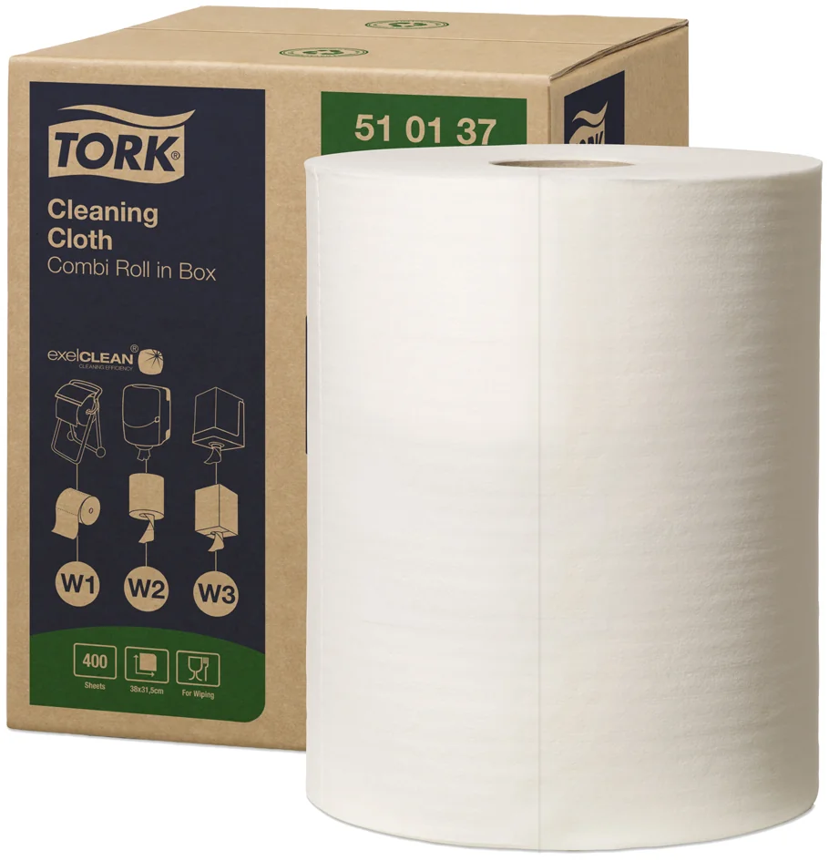TORK Rouleau nettoyant multi-usage, 1 couche, 114 m, blanc - OEM 90 537