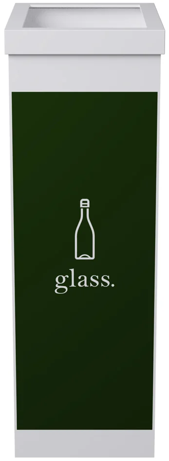 PAPERFLOW Collecteur pour tri sélectif, verre, blanc - OEM CTSGL.13