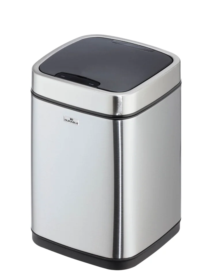 DURABLE Poubelle automatique 'NO TOUCH', 6 litres, argent - OEM 342023
