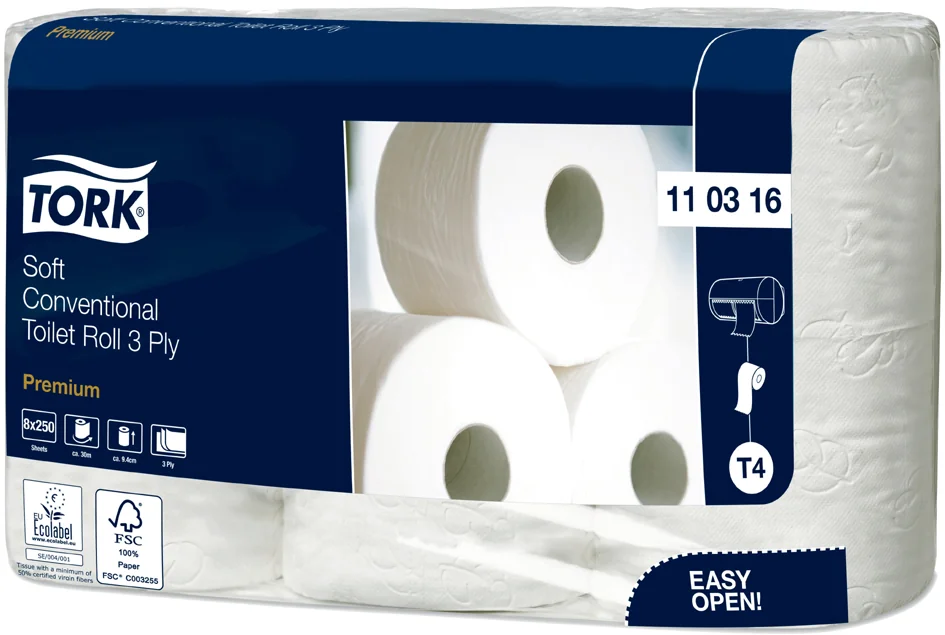 TORK Papier toilette, 3 couches, blanc - OEM 110316