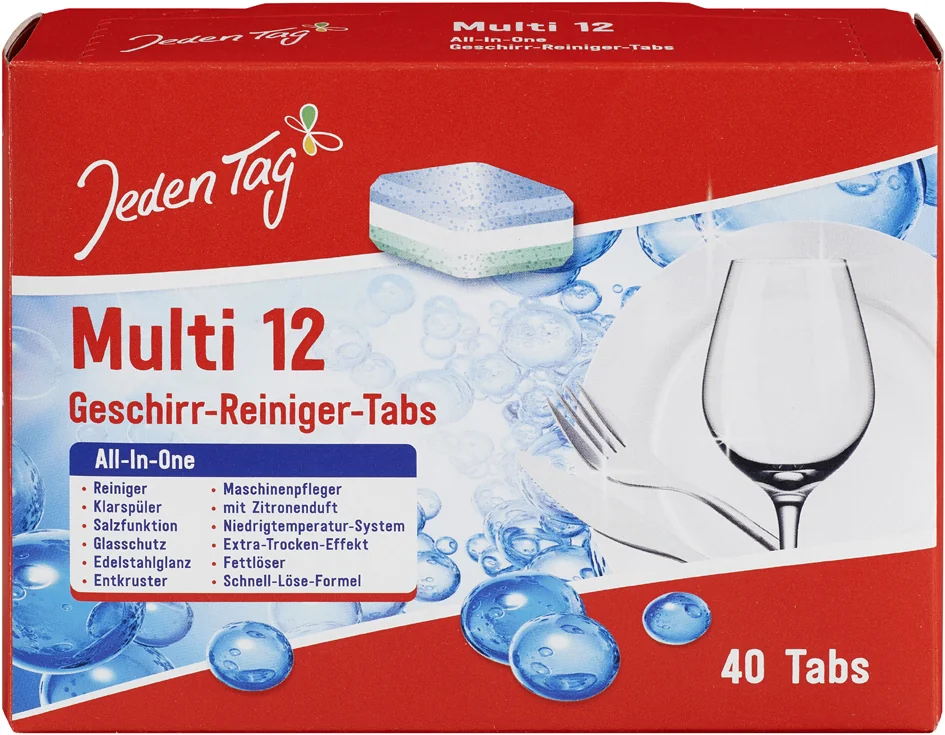 Jeden Tag Pastille de lave-vaisselle Multi 12, 40 tablettes - OEM 4306188024354