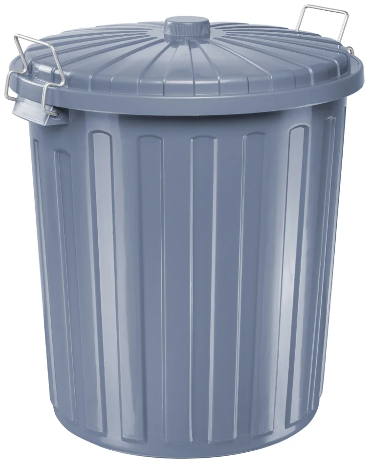 helit Poubelle 'the big boy' avec couvercle, gris, 55 litres - OEM H2405783