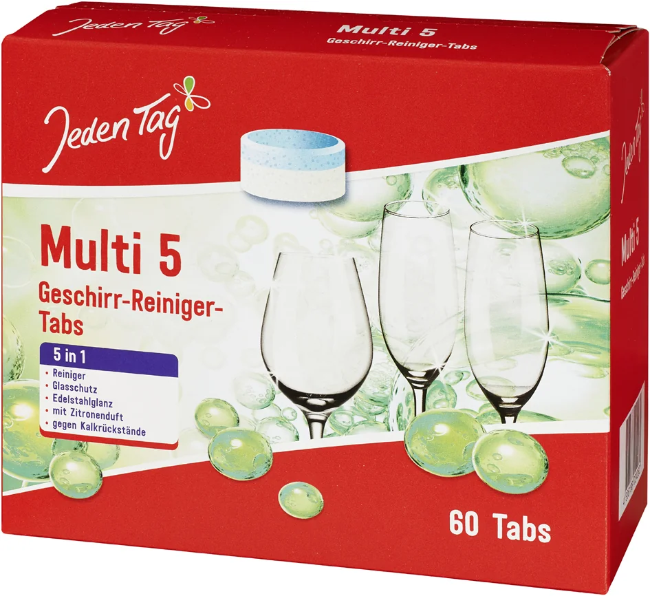 Jeden Tag Pastille de lave-vaisselle Multi 5, 60 tablettes - OEM 4306188024262