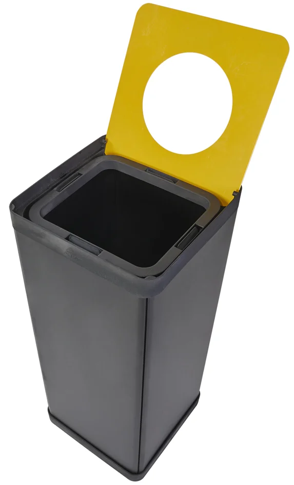 ALBA Poubelle de tri sélectif pour plastique, noir/jaune - OEM PBCORBN J – Image 6
