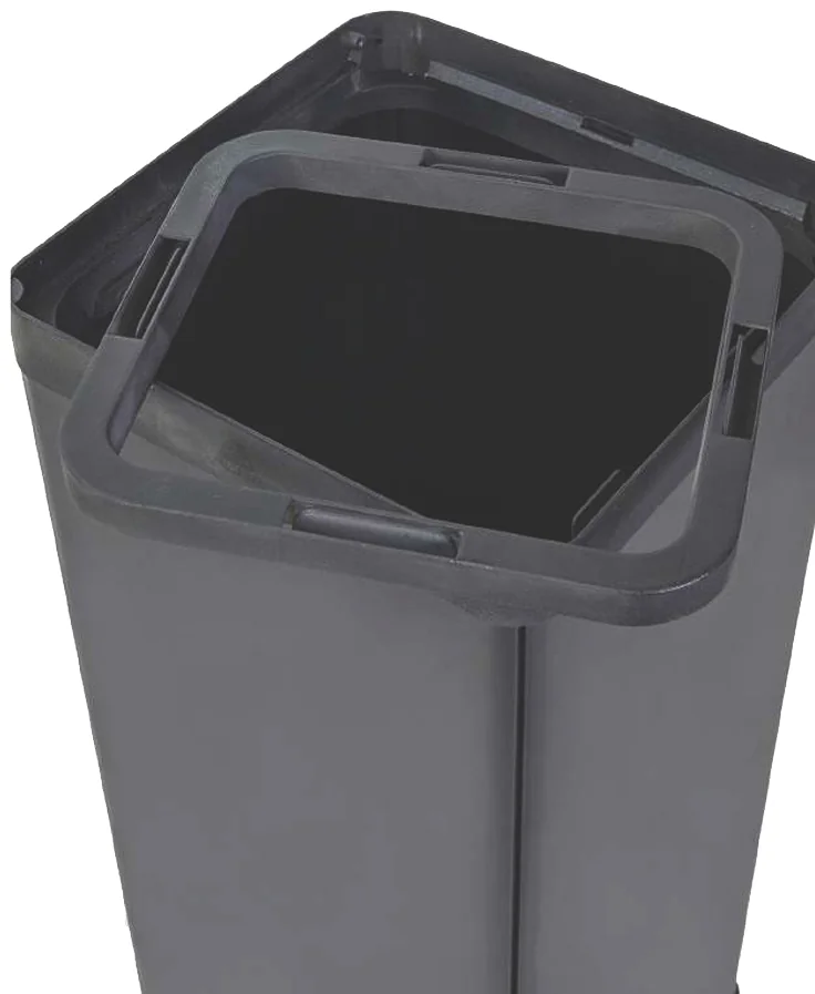 ALBA Poubelle de tri sélectif pour plastique, noir/jaune - OEM PBCORBN J – Image 7