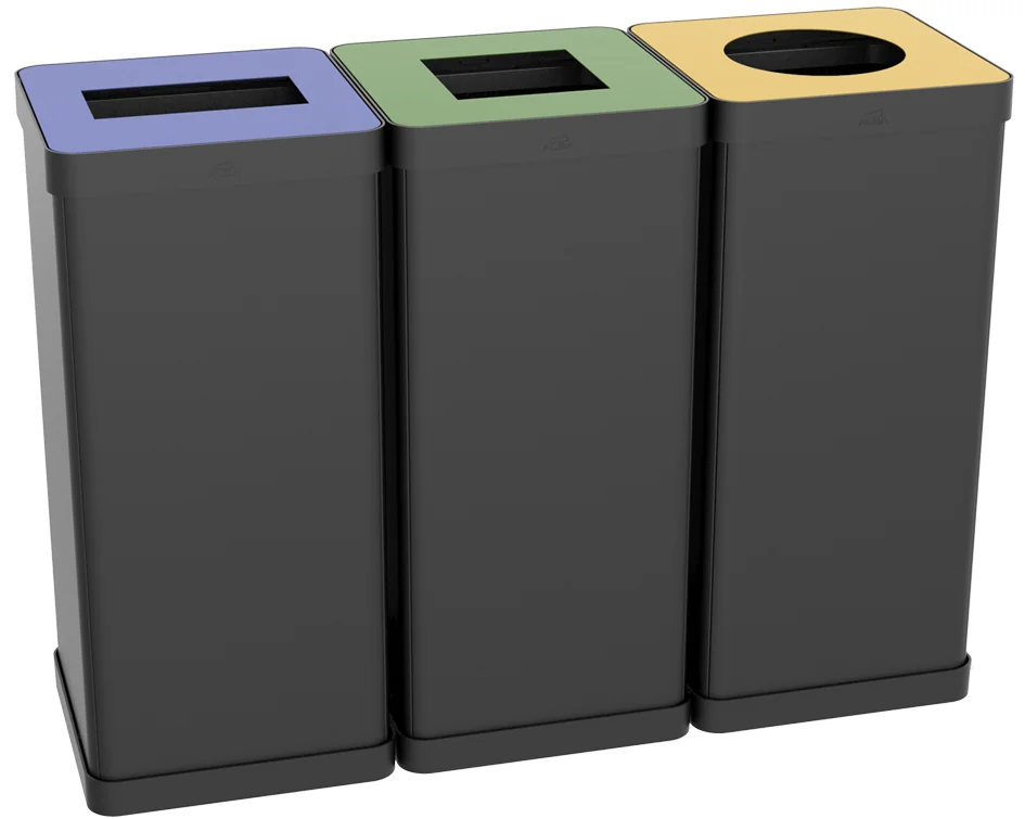 ALBA Poubelle de tri sélectif pour plastique, noir/jaune - OEM PBCORBN J – Image 8