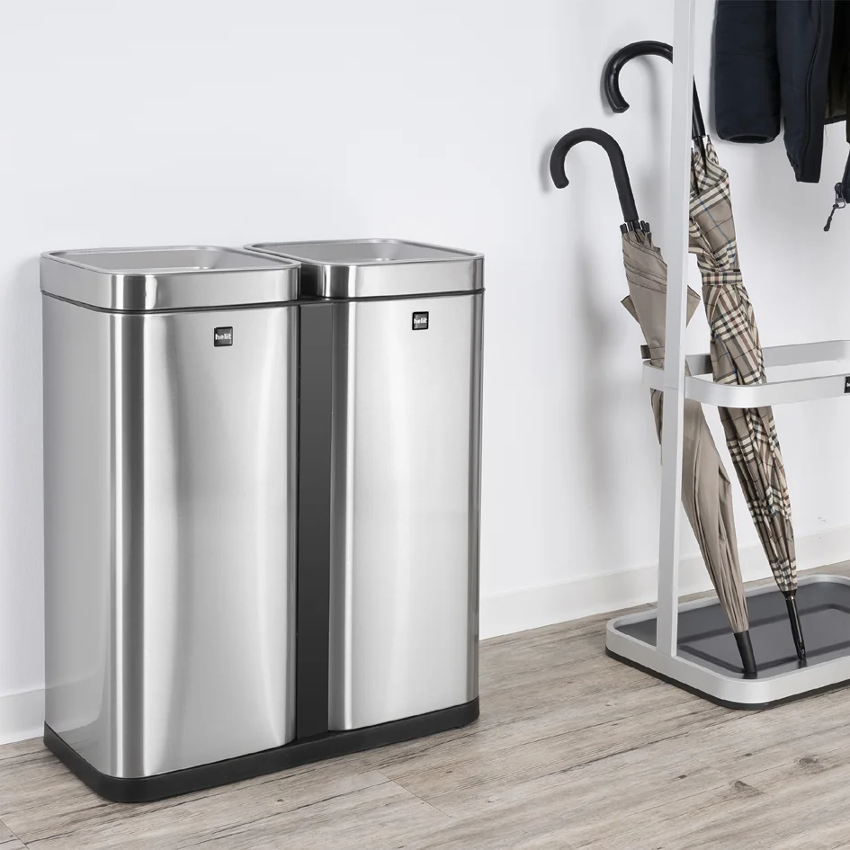 helit Poubelle de tri sélectif 'the twin bin', 2 x 30 litres - OEM H2404700