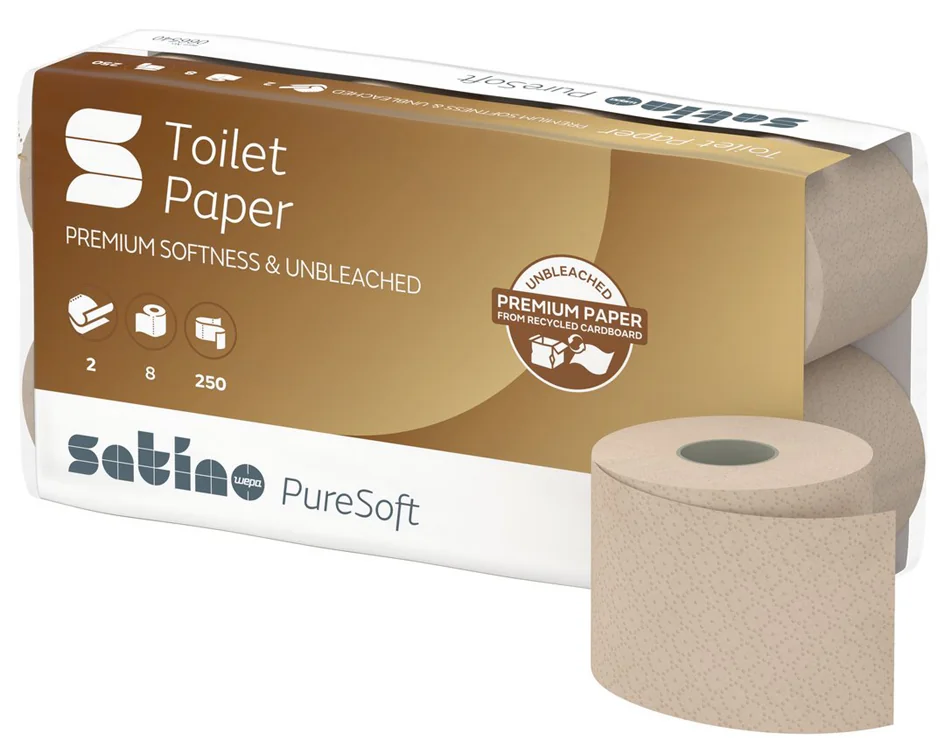 satino by wepa Papier toilette PureSoft, 2 couches, marron - OEM 066540