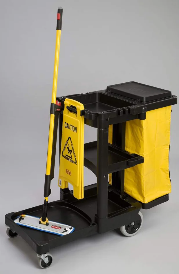 Rubbermaid Chariot de ménage avec sac 1805985, noir - OEM 1805985