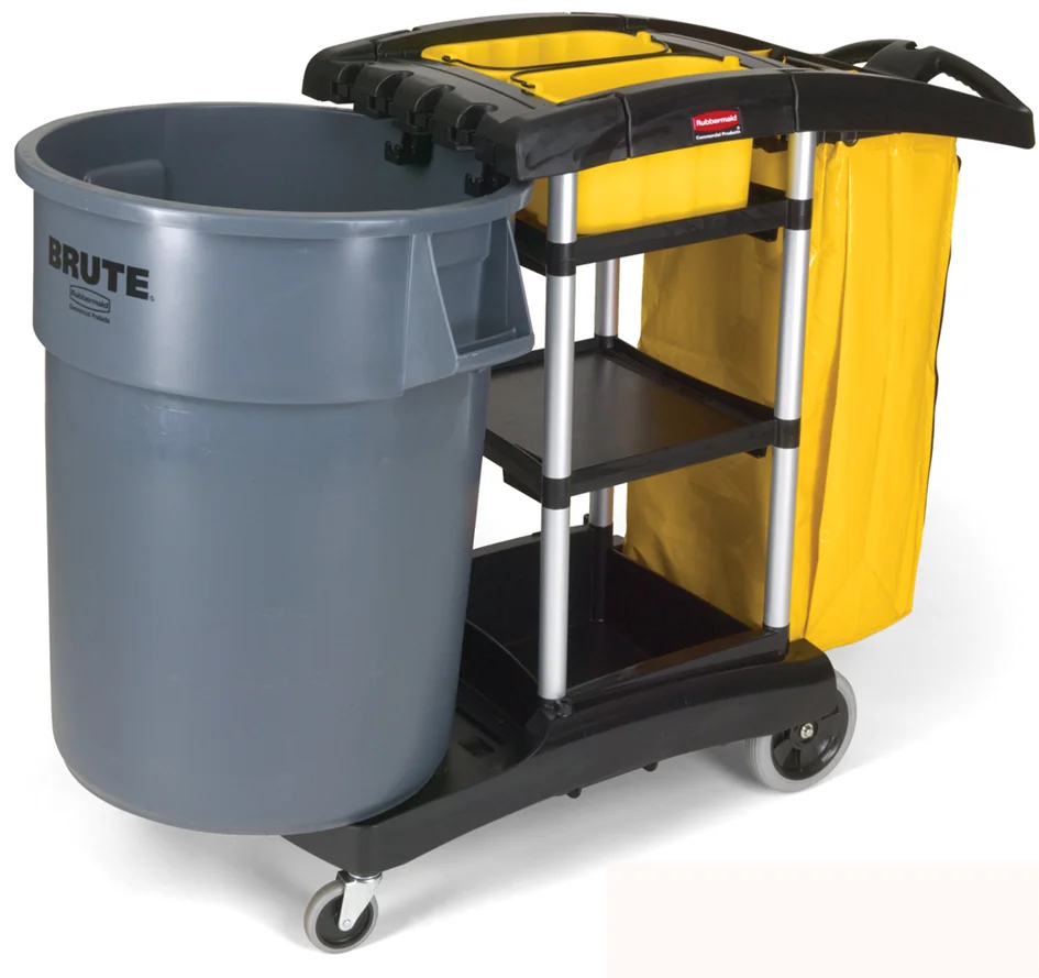 Rubbermaid Chariot de ménage grande capacité FG9T7200, noir - OEM FG9T7200BLA