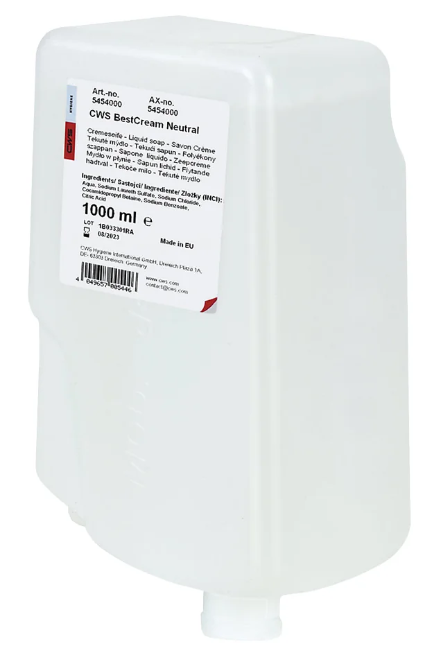 CWS Savon crème BestCream, incolore, 500 ml - lot de 12 - OEM 5464000