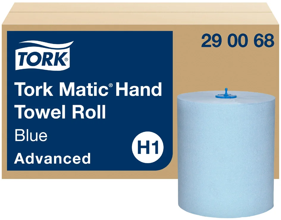 TORK Matic Rouleau d'essuie-mains, 2 couches, 150 m, bleu - lot de 6 - OEM 290068