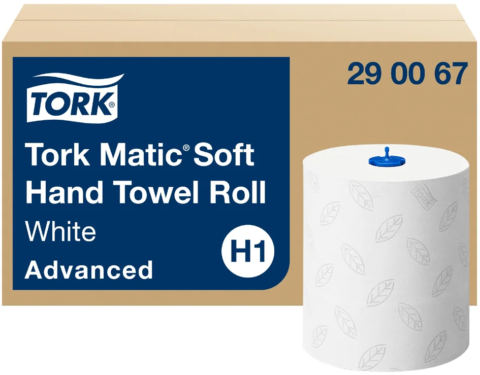 TORK Matic Rouleau d'essuie-mains, 2 couches, blanc/gris - lot de 6 - OEM 290067