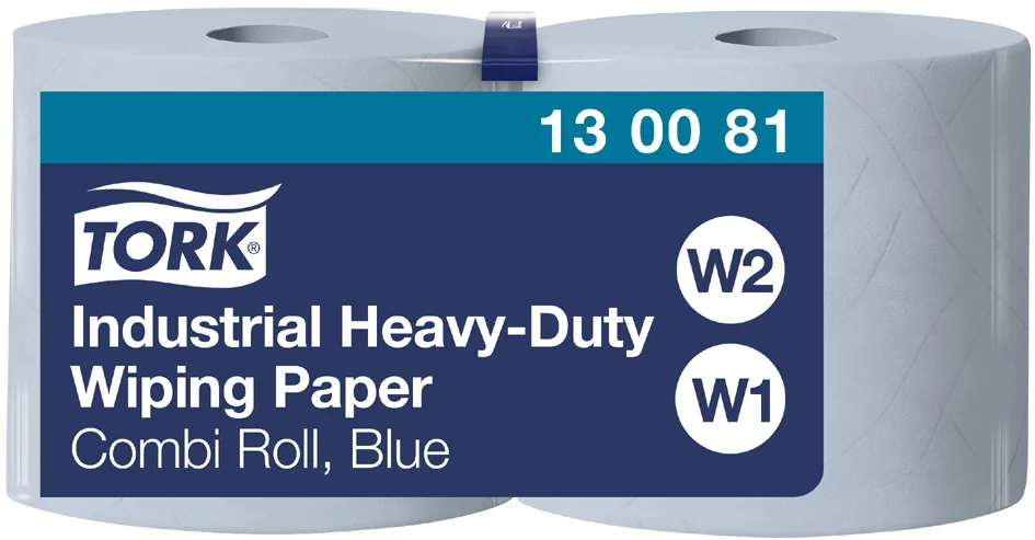 TORK Rouleau de papier nettoyant industriel, 119 m, bleu - OEM 130081