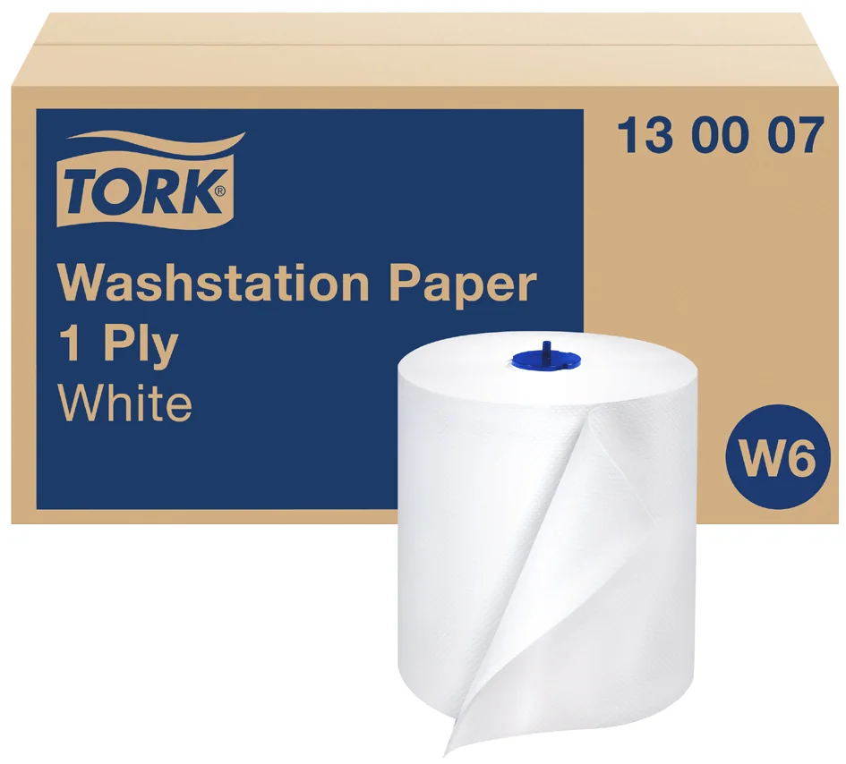 TORK Rouleau nettoyant multi-usage, 1 couche, 250 m, bleu - lot de 6 - OEM 130008