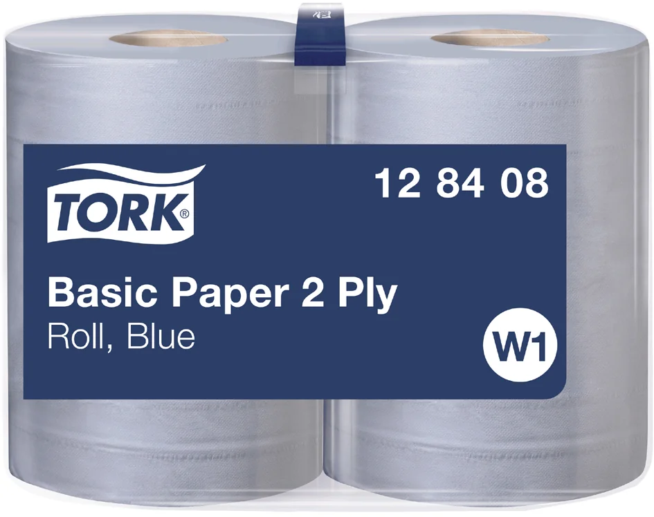 TORK Rouleau nettoyant multi-usage, 2 couches, 340 m, bleu - lot de 2 - OEM 128408 – Image 5