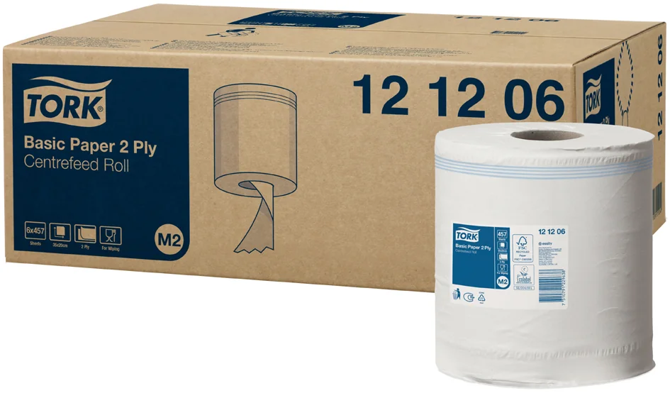 TORK Rouleau nettoyant multi-usage, 2 couches, 160 m, blanc - lot de 6 - OEM 121206 – Image 6