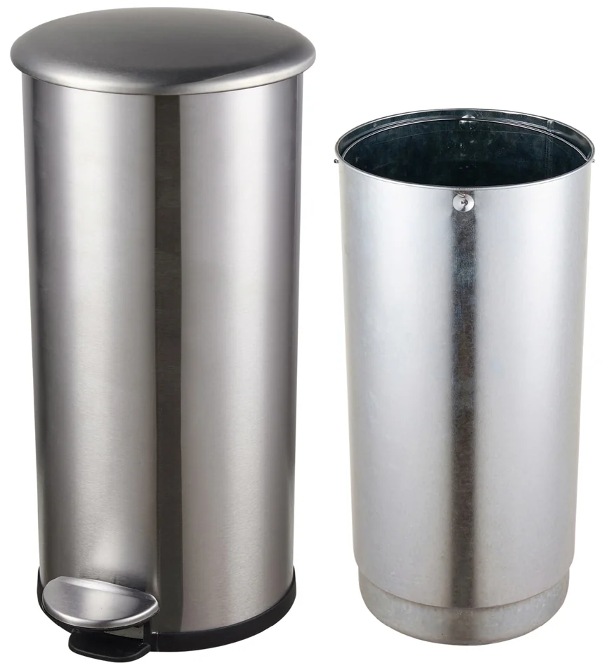 helit Poubelle à pédale 'the zinc', 12 litres, argent - OEM H2406500