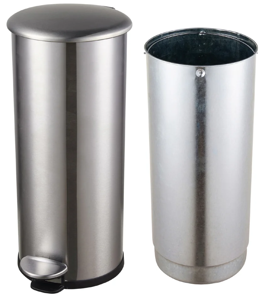 helit Poubelle à pédale 'the zinc', 30 litres, blanc - OEM H2406705