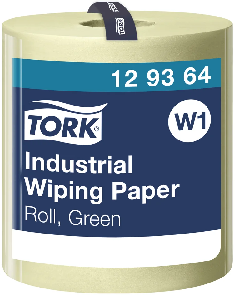 TORK Rouleau de papier nettoyant industriels, 340 m, vert - OEM 129364